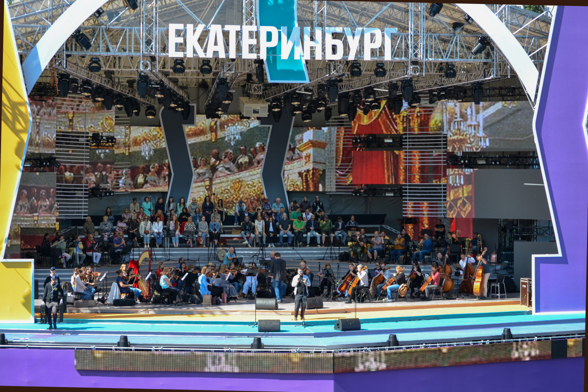 Репетиция концерта в Историческом сквере